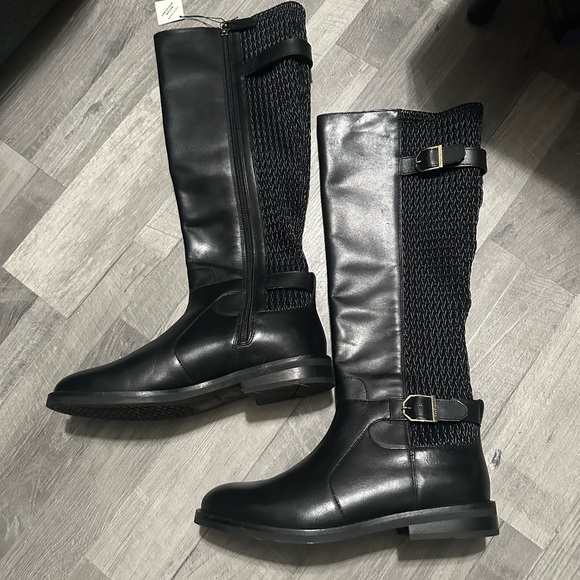 Cole Haan Chesley Black Leather Boots New - Picture 1 of 9